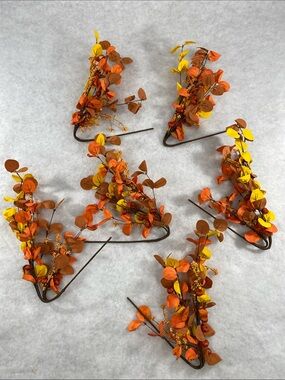 Autumn Eucalyptus artificial branches. Fall decor. Wreaths vases.